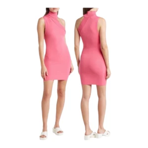 ALICE + OLIVIA Rose Kiki Body-Con Sweater Dress Barbiecore  NWT  Sz L - Picture 1 of 8