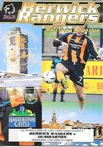 Berwick Rangers v Dumbarton Scottish League 20th March 2004 - Picture 1 of 12