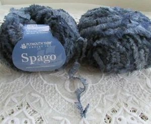 (2) Plymouth Spago Yarn Chenille Yarn- Color 3000~74 yards ~ 50g Made in Italy - Picture 1 of 6