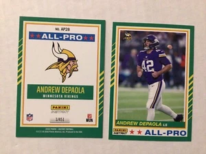 Andrew Depaola AP28 RC Vikings Rutgers 2022 Panini Instant ALL-PRO 1 of 451 made - Bild 1 von 1