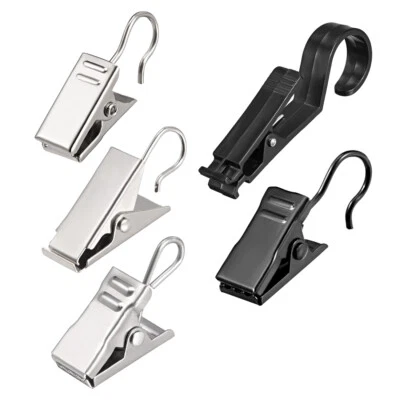 Clips de cortina con gancho de metal para fotos de cortinas y decoración del hogar 10/20/40 piezas Foto 1 de 4