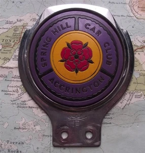 Used Car Mascot Badge : SPRING HILL CAR CLUB ACCRINGTON by Renamel - Picture 1 of 1