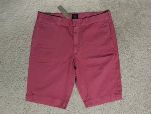 Pantaloncini J CREW Stanton, Uomo 32 Cotone NUOVI Rosso - Foto 1 di 12