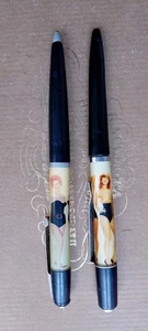 Lot Of 2 Vintage Ballpoint Pens Pinup Girls Floaty Pen One Made In Denmark - Picture 1 of 9