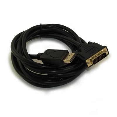 10ft DisplayPort to DVI Cable 30AWG Gold Plated  Black - Image 1 of 3