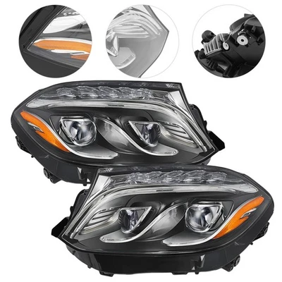 OE Replacement LED Headlight LH&RH FOR 2017 2018 2019 Mercedes Benz GLS63 CA — 第 1/4 张图片