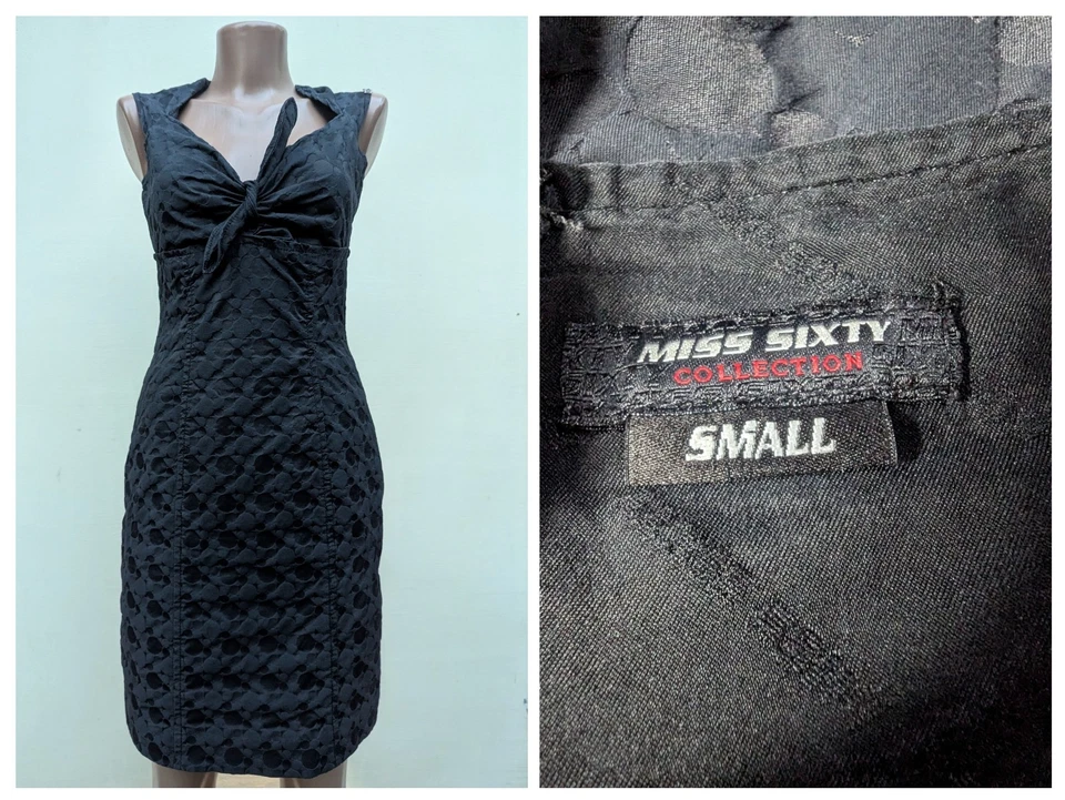 Colección MISS SIXTY vintage Y2K talla S(XS?) vestido negro pequeño bustier espalda abertura Foto 1 de 4