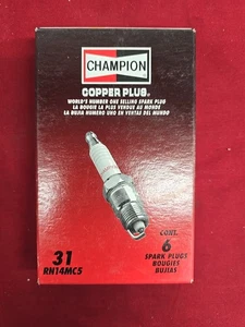 Six Count Champion Copper Plus 31 (RN14MC5) Spark Plugs - Picture 1 of 5