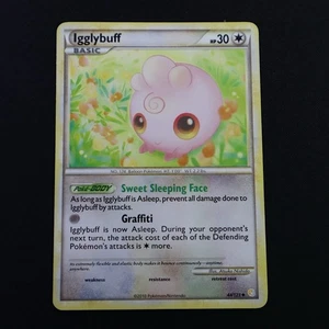 Igglybuff Uncommon 44/123 HGSS Base Set English NM Pokémon TCG Card - Foto 1 di 2