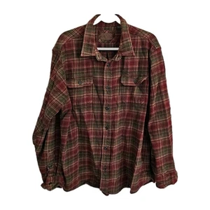 Orvis Shacket Para Hombres XXL Rojo Óxido Cuadros Peso Pesado Franela Camisa Chaqueta Clásica - Imagen 1 de 10