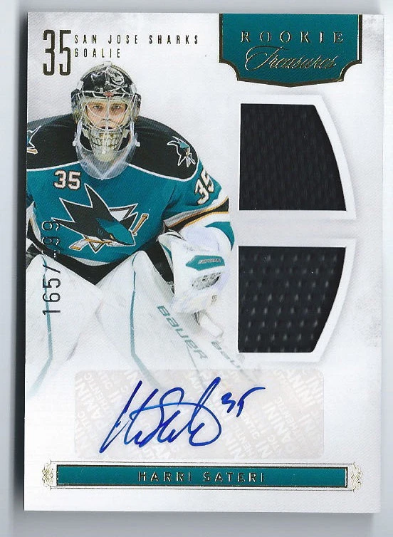2011-12 Rookie Anthology Treasures Autograph RC - HARRI SATERI Auto Jersey - Image 1 of 1