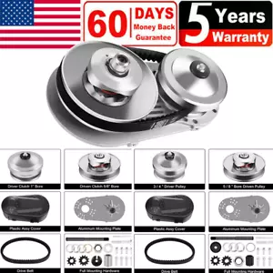 1" /3/4" Clutch Go Kart Torque Converter 10t12t Complete Cvt Combo 30 Mini Bike - Picture 1 of 26