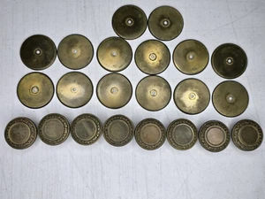Vintage Brass Knobs Ornate Backplates Lot 8+6 VCR Italy Victorian Style Full Set - Picture 1 of 20