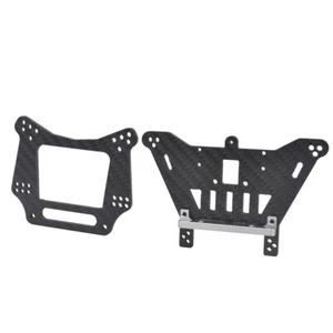 Carbon Front & Rear Shock Tower Mounts for Traxxas Slash 2WD Rustler VXL, Bandit - Picture 1 of 14