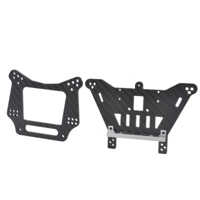 Carbon Front & Rear Shock Tower Mounts for Traxxas Slash 2WD Rustler VXL, Bandit - Image 1 of 4