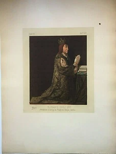 CARTUJA DE MIRAFLORES, BURGOS, D. JUAN II. Francisco Aznar,1881 - Imagen 1 de 1