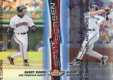 1999 Topps Finest Baseball Split Screen Refractor #SS4A Barry Bonds Albert Belle