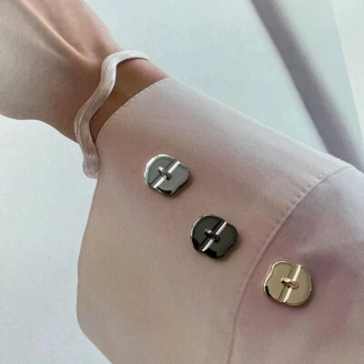 50Pcs 12mm Shaped Buttons Wave Face Pattern Button Gold Silver Decorative Button - Image 1 of 4