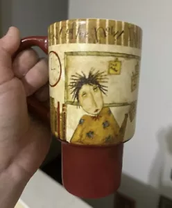 Dan Dipaolo Lang Coffee Cup Ceramic Of Woman In The Morning I Need Coffee Now! - Picture 1 of 10