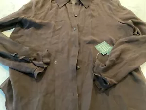 Neu mit Etikett Ralph Lauren Seidenbluse + Schal Empire braun Gr. 12 Orig 119 $ Nordstrom - Bild 1 von 3