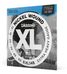 D'Addario EXL148 Electric Guitar Strings 12-60 Heavy Drop Tuning  - Picture 1 of 13