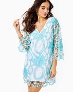 Mono Lilly Pulitzer Lottier Azul Ibiza Jugo Soporte Crochet Talla 00/0/2 - Imagen 1 de 5