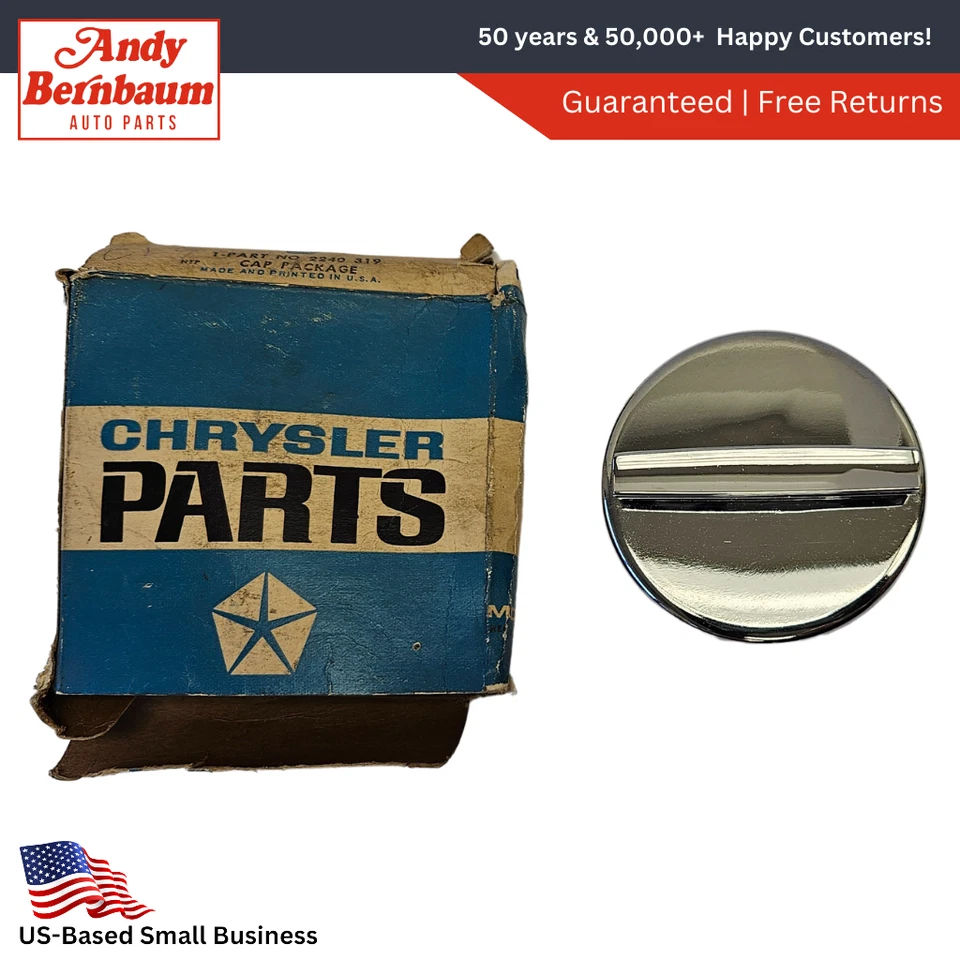 Tapa de combustible de gasolina cromada Plymouth Valiant Dodge Lancer 1960-1961 2240319 nuevo de lote Foto 1 de 4