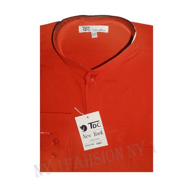 Mens' mandarin collar ( banded collar) dress shirt  Fotino Landi/TDC SG01 - Image 1 of 4