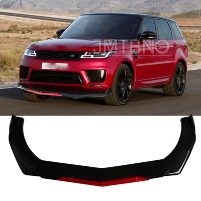 Alerón divisor de labios para parachoques delantero negro + rojo para Range Rover Sport Land Rover Foto 1 de 4