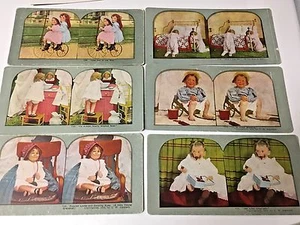 STEREOCARDS OF CHILDREN PLAYING QTY 6 - Picture 1 of 6