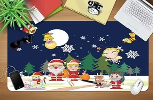 3D Niedlicher Engel Baby Schneemann I849 Weihnachten Rutschfeste Schreibtischmatte Tastatur Pad Amy - Bild 1 von 8