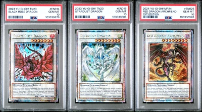 PSA 10 Signer Dragon Stardust Black Rose Red Archfiend Quarter Century TN23 MP24 - Image 1 of 4