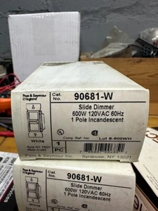 Pass & Seymour 90681WV 600W Schiebedimmer weiß - L27 - Bild 1 von 1