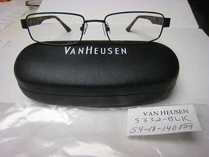VAN HEUSEN EYEGLASS FRAMES Style   S332  BLACK  52-18-138 With Astoria  Case - Picture 1 of 4