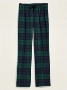 NWT Womens XS GREEN BLUE PLAID FLANNEL PAJAMA PANTS PJ Christmas holiday sleep - Picture 1 of 2
