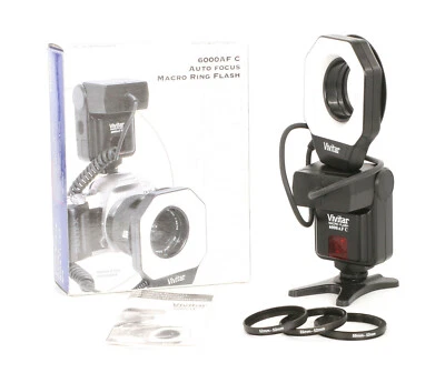 Vivitar Auto Focus Macro Ring Flash 6000 AF C For Canon EOS! Good Condition! - Image 1 of 4