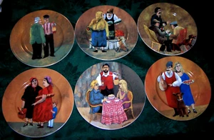 6 Wonderful Tuscan Storefronts 8 Inch Salad Plates By Guy Buffet - Picture 1 of 2