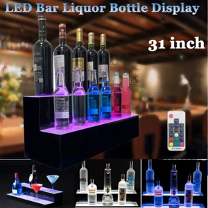 31 Zoll farbige LED Rückseite Bar Schnaps Display Ständer Bar Wein Rückseite Display mit Romote - Bild 1 von 12