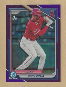 2024 1st Bowman Chrome CAPRI ORTIZ Purple Refractor #BCP-73 166/250 Angels RC - Picture 1 of 2