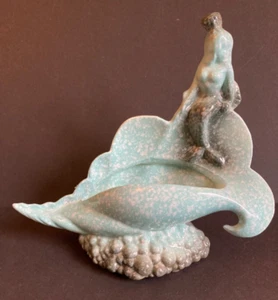 Piantatrice conchiglia conchiglia conchiglia conchiglia conchiglia conchiglia arte dello scafo ceramica mare blu grigio - Foto 1 di 11