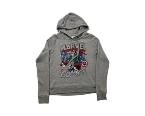 Marvel Comics Youth Gray Pullover Hoodie Sweatshirt Size M - Picture 1 of 6