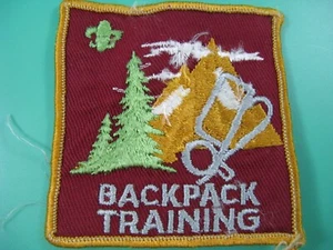 Vintage BSA RUCKSACK TRAINING Auszeichnung Anerkennung 3" SQUARE PATCH TWILL GAUSS BACK - Bild 1 von 2