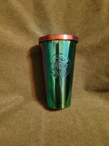 Starbucks 2016 Iridescent 16oz Cold Drink Cup Stainless Steel Tumbler - Bild 1 von 3