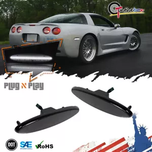 Luces de señalización laterales traseras LED blancas ahumadas de 2 piezas para Chevrolet Corvette C5 1997-2004 - Imagen 1 de 10