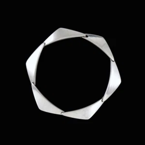 Hans Hansen. Sterling Silver Bracelet #238 - Bent Gabrielsen - Peak. - Picture 1 of 3