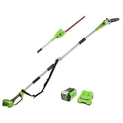 40V Akku Hochentaster und Heckenschere Greenworks G40PSHK2, mit 2Ah Batterie - Bild 1 von 4