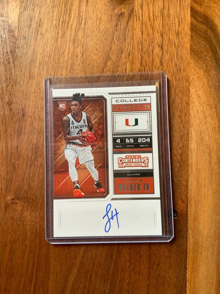 A74,366 - 2018-19 Panini Contenders Draft Picks #63 Lonnie Walker IV Auto RC - Image 1 of 1