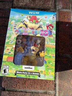Mario Party 10 Game + Bowser Amiibo Figure Bundle (Nintendo Wii U) NEW SEALED! - Image 1 of 4