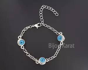 Nazar Armband Türkisches Magisches Auge Böser Blick Silber Evil Eye Silver PL - Bild 1 von 1