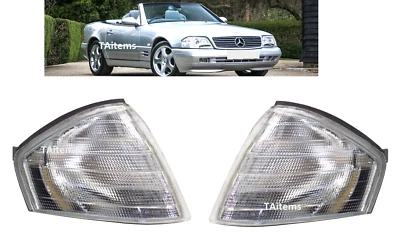 COPPIA/SET FANALE INDICATORE DI DIREZIONE ANTERIORE PER MERCEDES-BENZ CLASSE SL 1989-2001 - Immagine 1 di 4